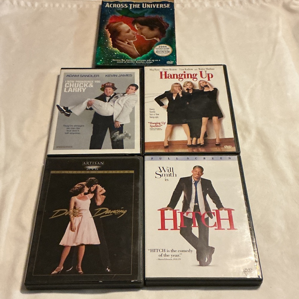 Set of 5 Assorted DVD Movie Collection - Various Titles
